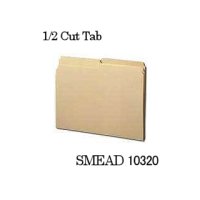 マニラフォルダ【レターサイズ、1/2カットタブアソート】SMEAD NO.10320【100枚入りBOX】