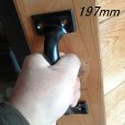 画像1: ドアハンドル（ドア引手）【ブラック】物置小屋やゲートの引き手に最適 (1)