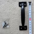 画像4: ドアハンドル（ドア引手）【ブラック】物置小屋やゲートの引き手に最適 (4)