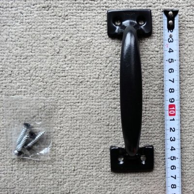 画像4: ドアハンドル（ドア引手）【ブラック】物置小屋やゲートの引き手に最適