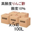 高酸度-リンゴ酢（酸度10％）【100L（20Lｘ5箱）】