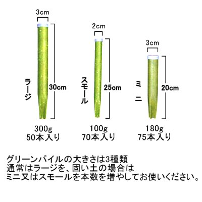 画像2: [値下げ]【個人宛配送OK】グリーンパイル スモール（17-10-10）【100g/70本/箱】業務用-棒状-樹木専用打込肥料【時間指定OK・夜間OK・離島OK】