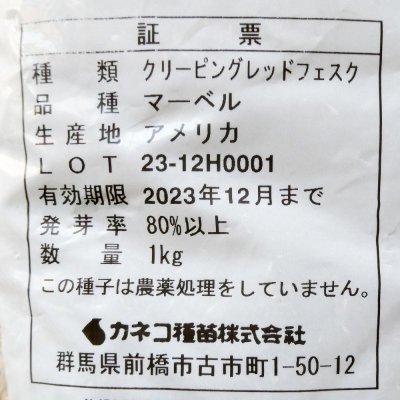 クリーピングレッドフェスク マーベル