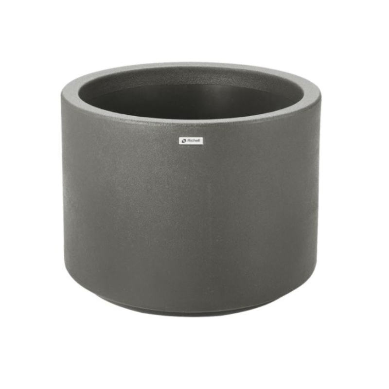 肌触りがいい リッチェル タウンプランターws 丸60型 プレーン ダークグレー 送料無料 リッチェル 大容量貯水で水やりの頻度 を減らして手間を軽減 売り尽くし価格