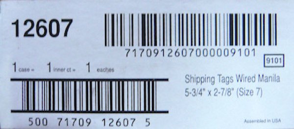 画像4: [ワイヤー付き荷札]マニラタグ#7 Avery Manila "G" Shipping Tags AVE12607（100枚入り）5.75インチ（約14.6cm）x2.87インチ（約7.29cm） (4)