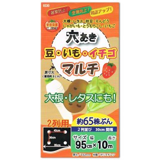 品薄]【ホールマルチ】大根向きマルチ【3条・チドリ・黒】【3330
