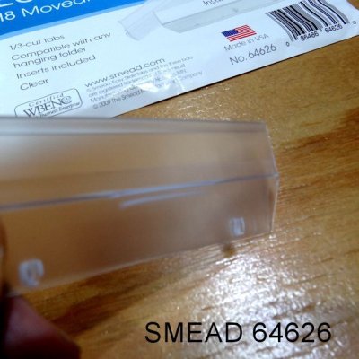 画像1: [値下げ]【SMEAD】イージースライドタブ 1/3カットタブ（透明）【18枚入り】＃64626