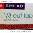 マニラフォルダ【リーガルサイズ、1/3カットタブアソート】SMEAD NO.15330