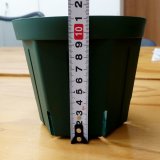 スリットポット 8号鉢 CSM-240【60個/箱】モスグリーン｜外径24cmx底