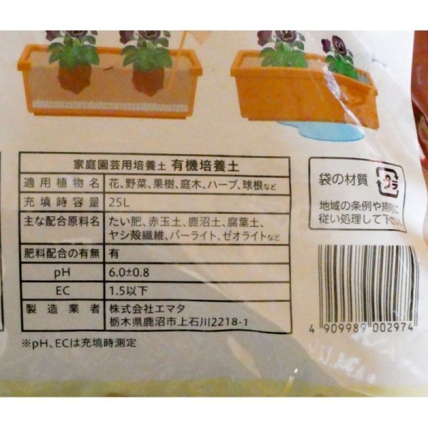 W肥料配合-有機培養土