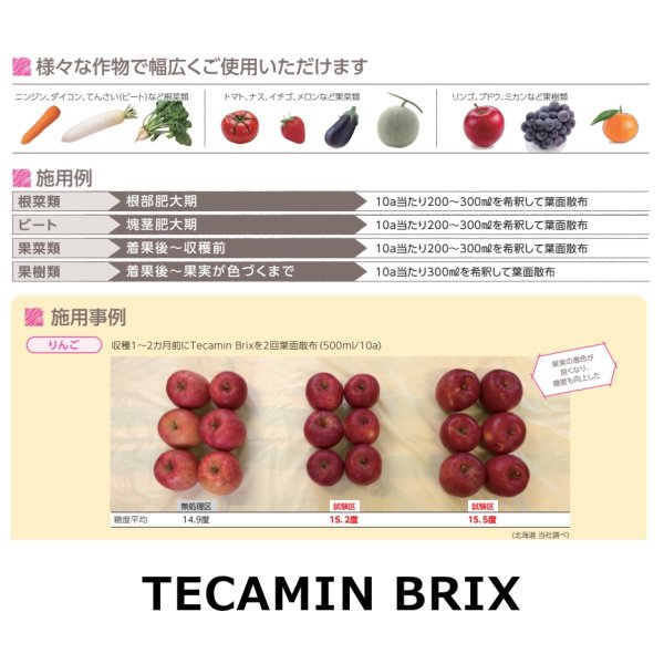 テカミンブリックスTecamin Brix｜果実成熟期の糖度上昇に
