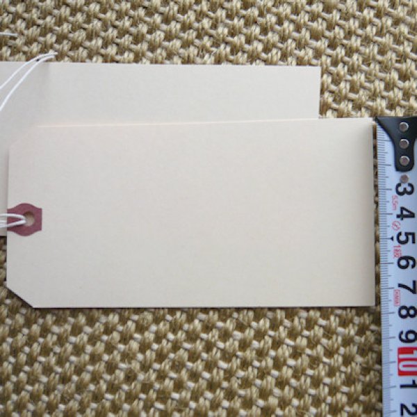 画像3: [100枚]マニラタグ#8 Avery Manila "G" Shipping Tags AVE12508（紐付き荷札100枚入り）6.2インチ（約15.75cm）x3.12インチ（約7.92cm） (3)