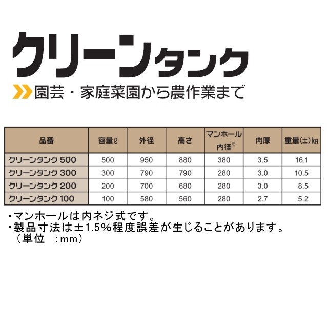 クリーンタンク【スイコー】据付設置ができる黒色タンク｜散水・散布