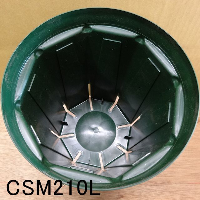 スリットポット｜7号鉢ロング｜CSM-210L｜外径210mm・容量5.1L（モスグリーン）【10個入り】