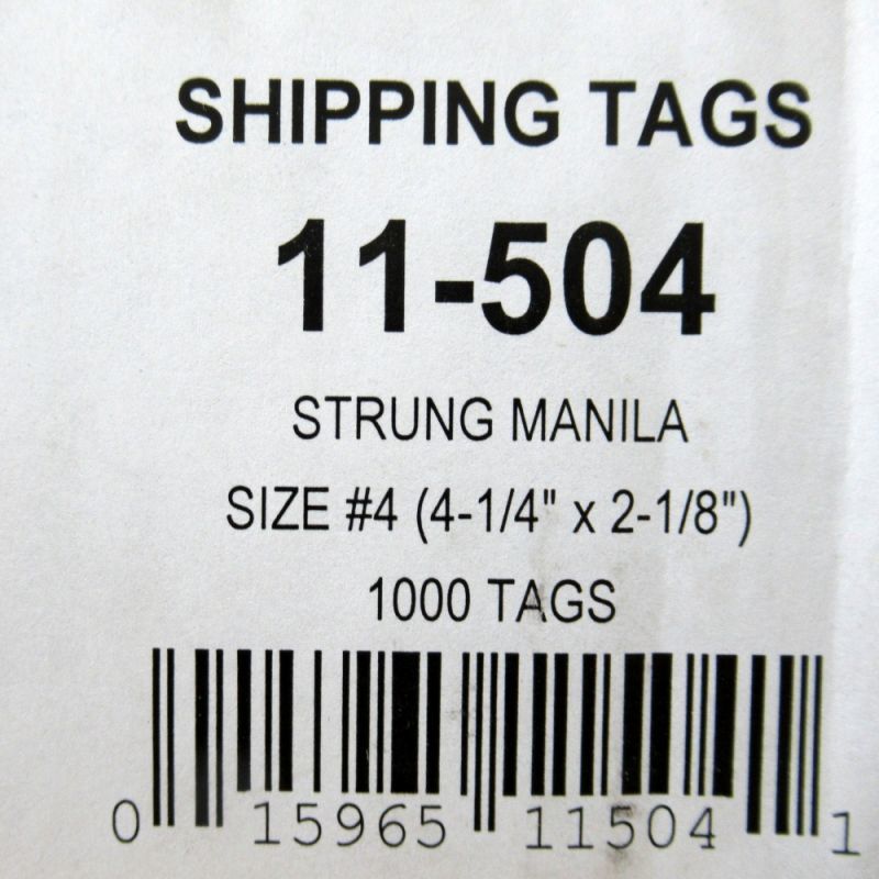 箱売り】マニラタグ#4 maco11-504（紐付き荷札1000枚入り）4.25インチ